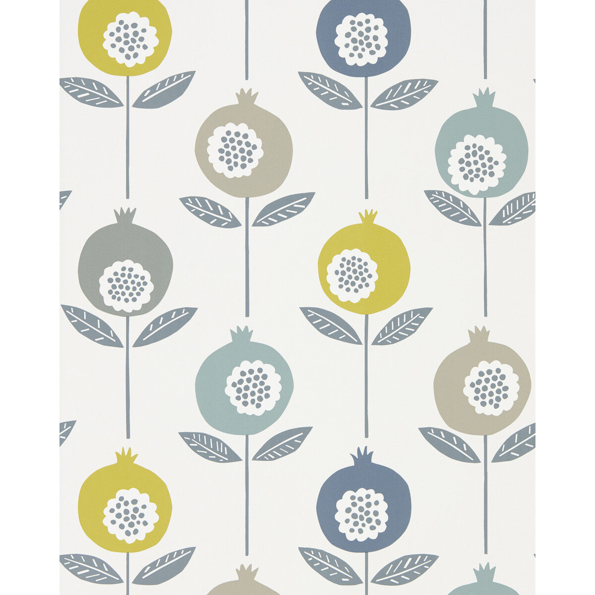 Scion x Kravet Pepino Wp Limeade/Hemp/Glacier Wallpaper