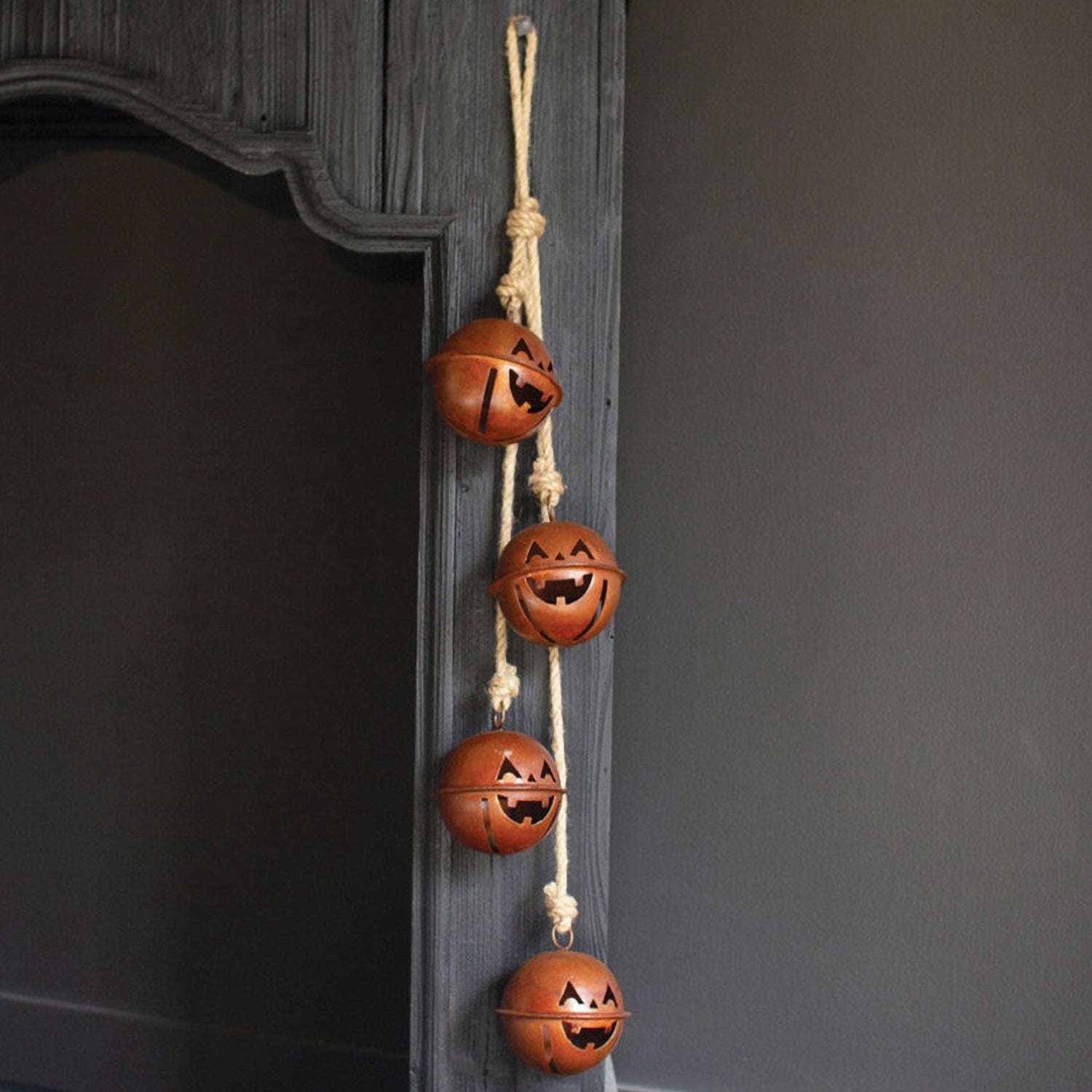 Halloween Jack-O-Lantern Bell Cluster Set of 4