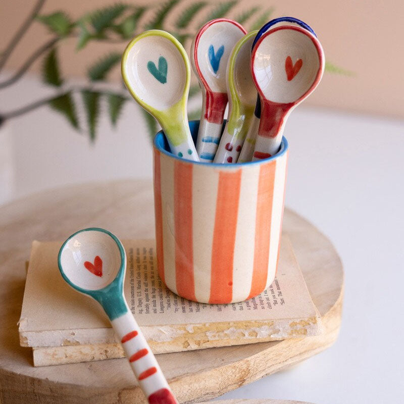 Decorative Ceramic Spoon Set of 6