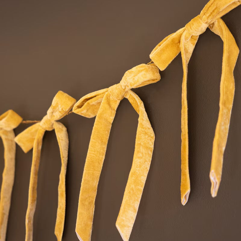 Gold Velvet Bow Garland