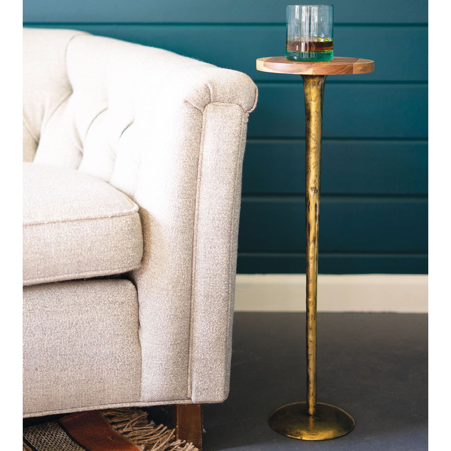 Wood Top Accent Table