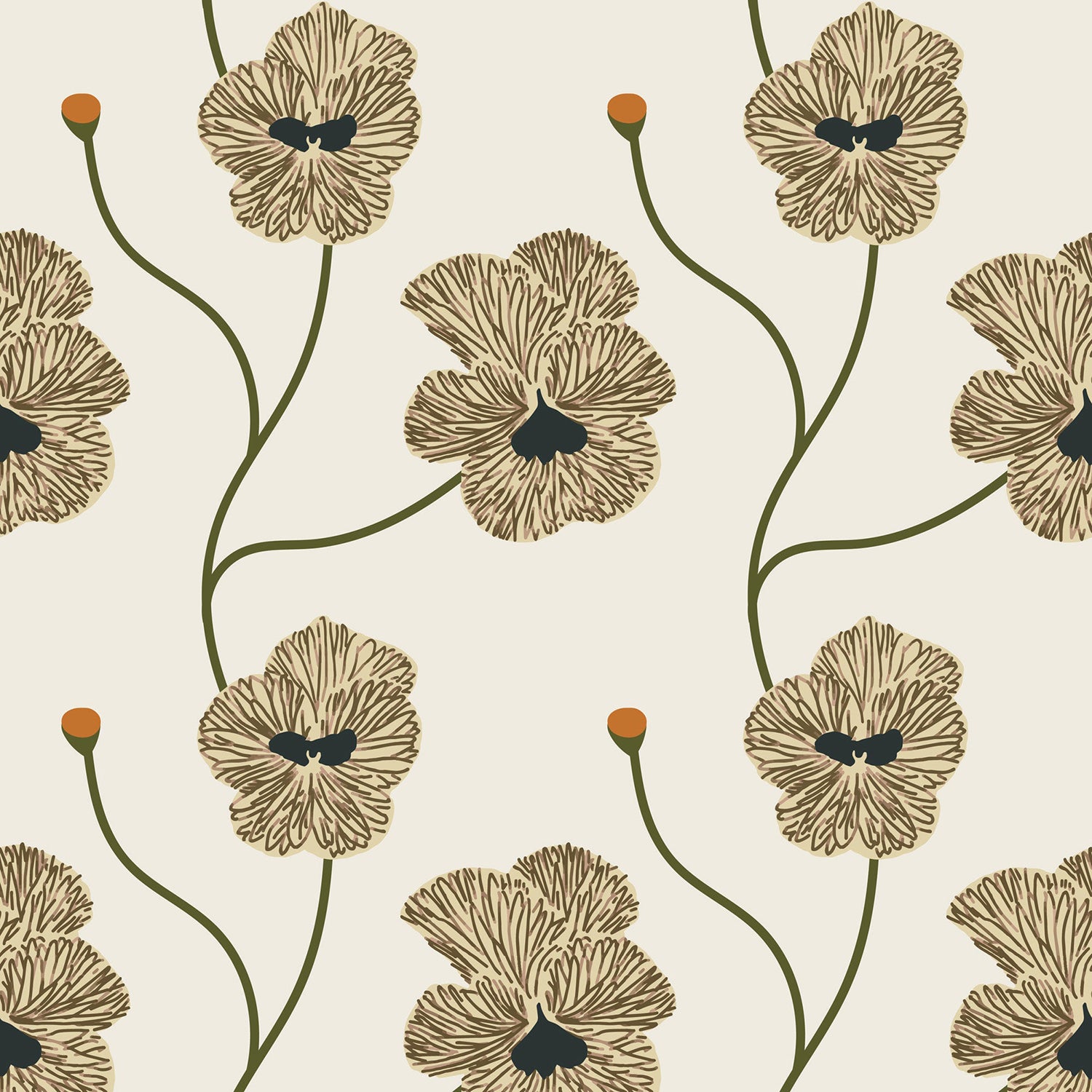 Mitchell Black x Natalie Papier Flourish Wallpaper