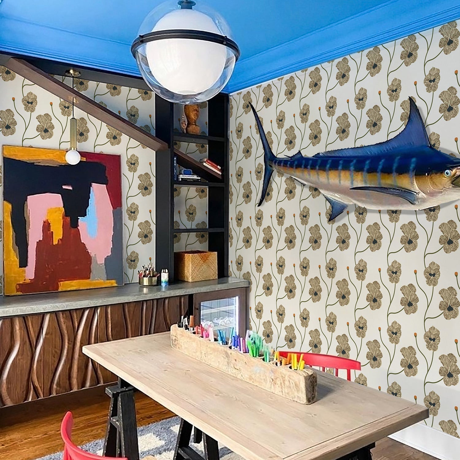 Mitchell Black x Natalie Papier Flourish Wallpaper