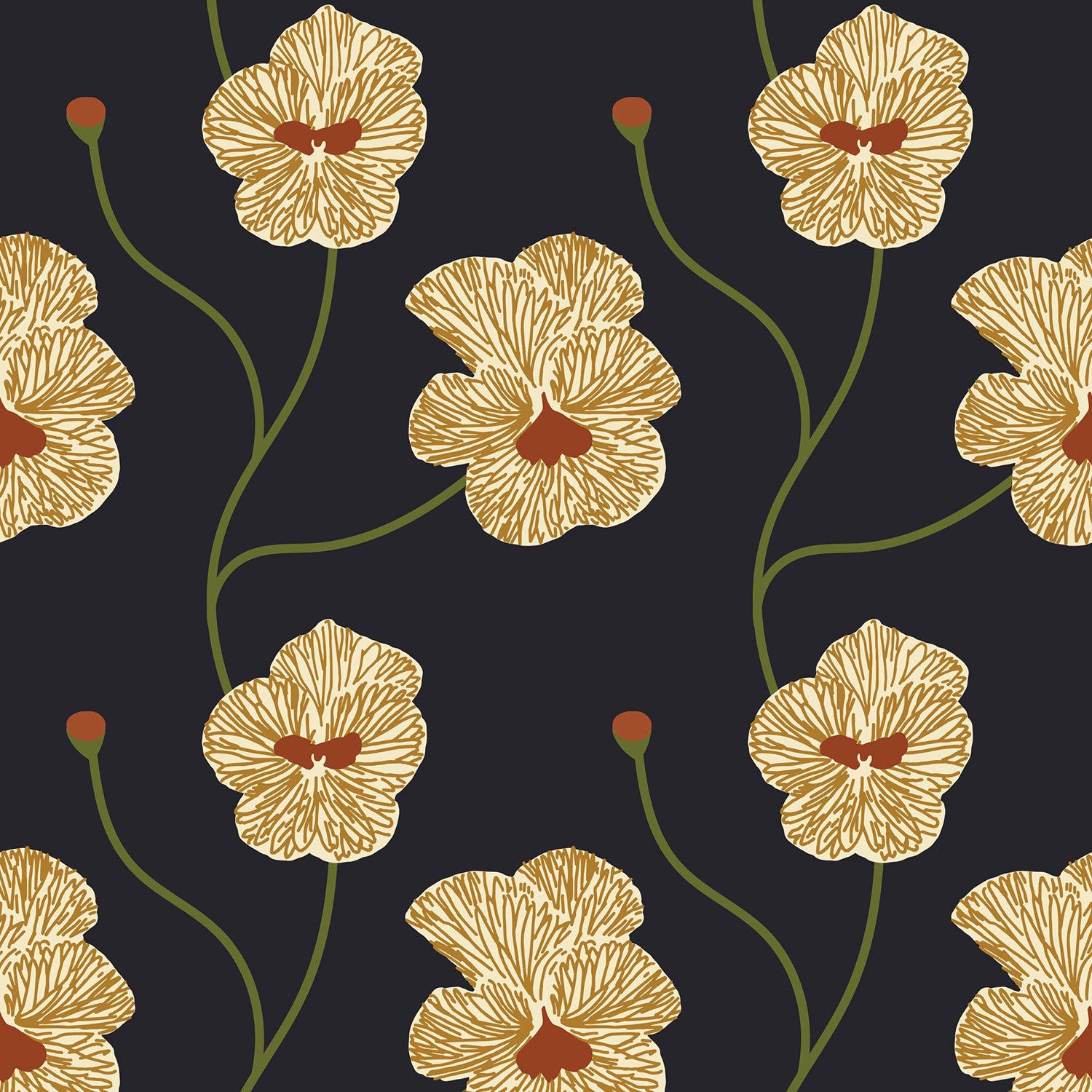 Mitchell Black x Natalie Papier Flourish Wallpaper