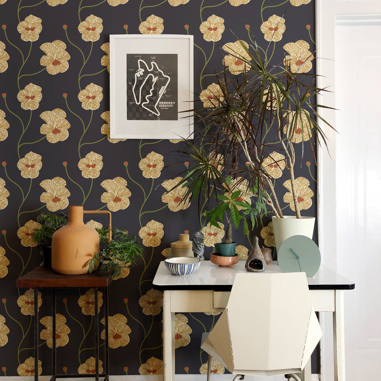 Mitchell Black x Natalie Papier Flourish Wallpaper