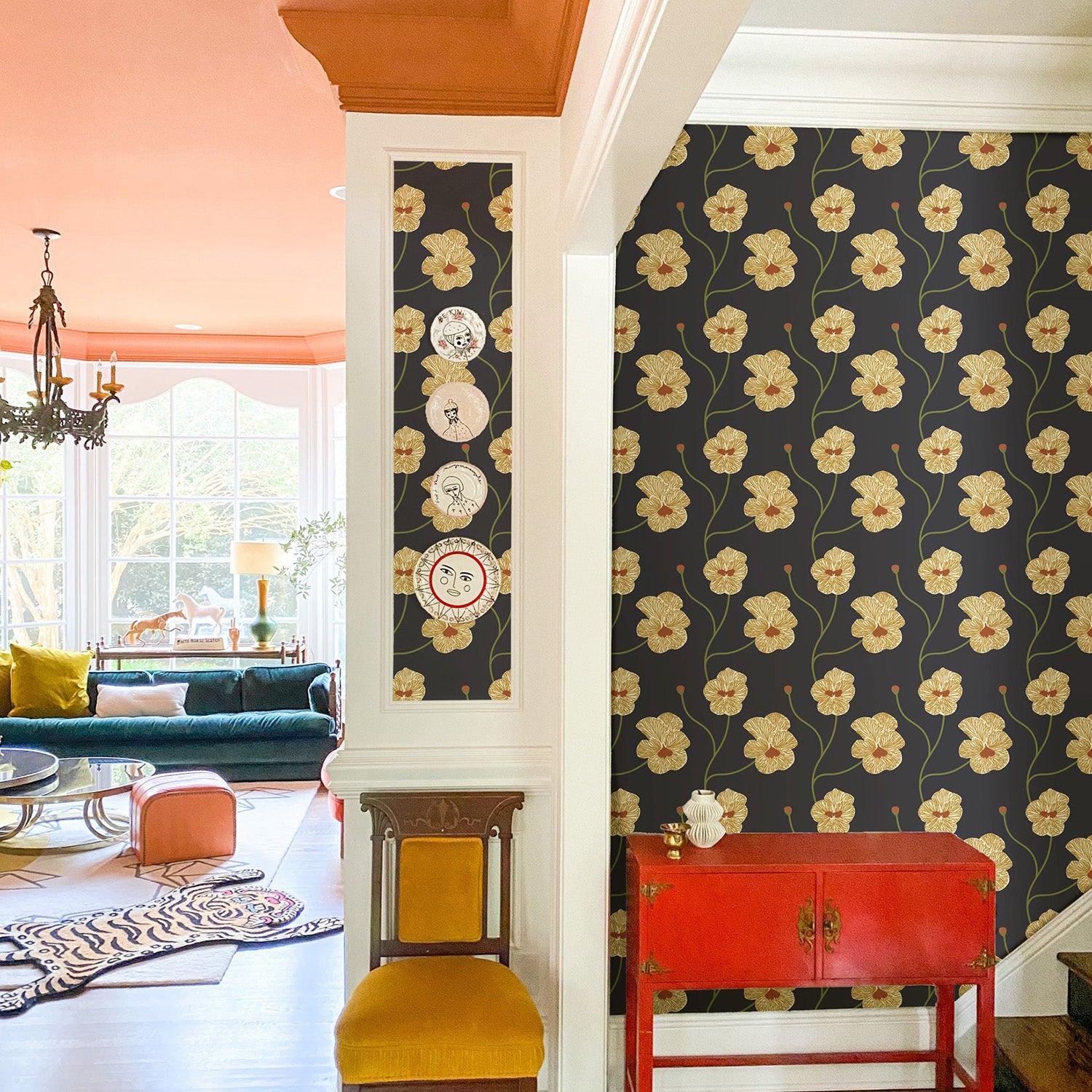 Mitchell Black x Natalie Papier Flourish Wallpaper