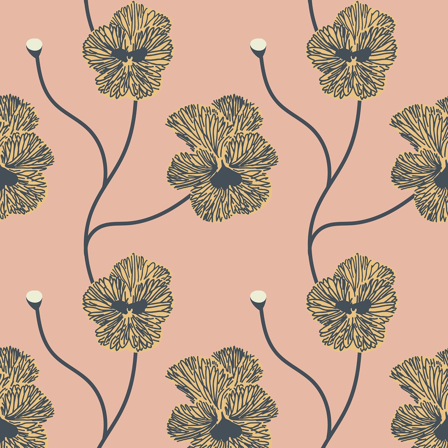Mitchell Black x Natalie Papier Flourish Wallpaper