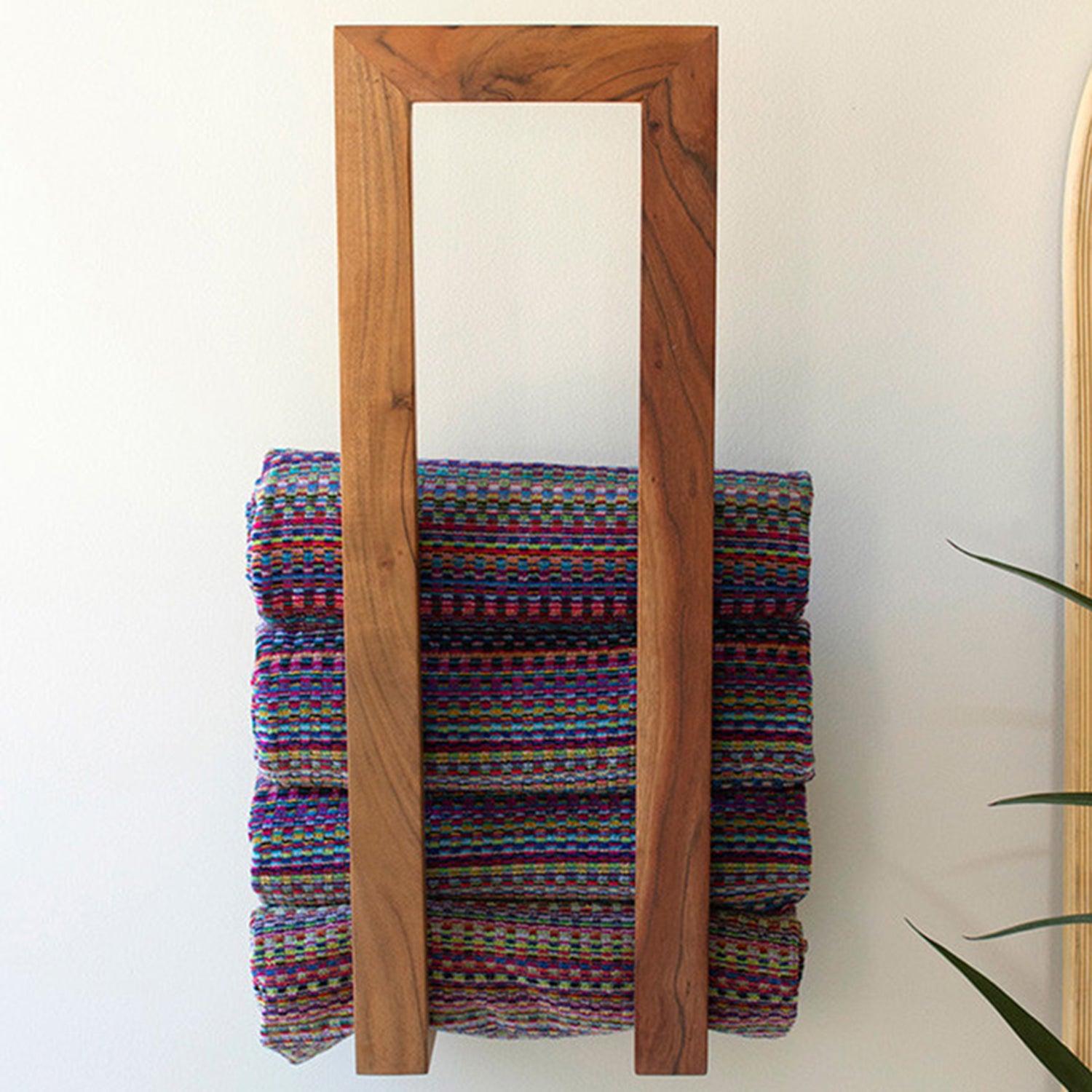 Wooden Wall Towel Rack