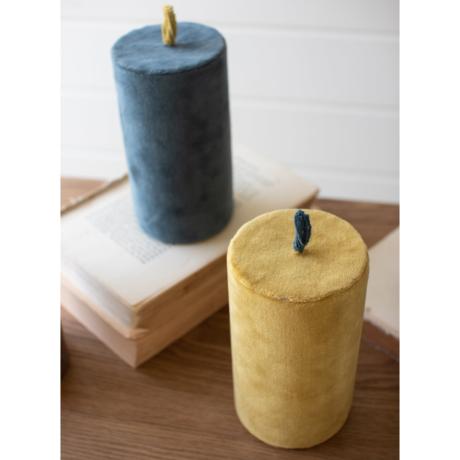Velvet Faux Candle Set of 4