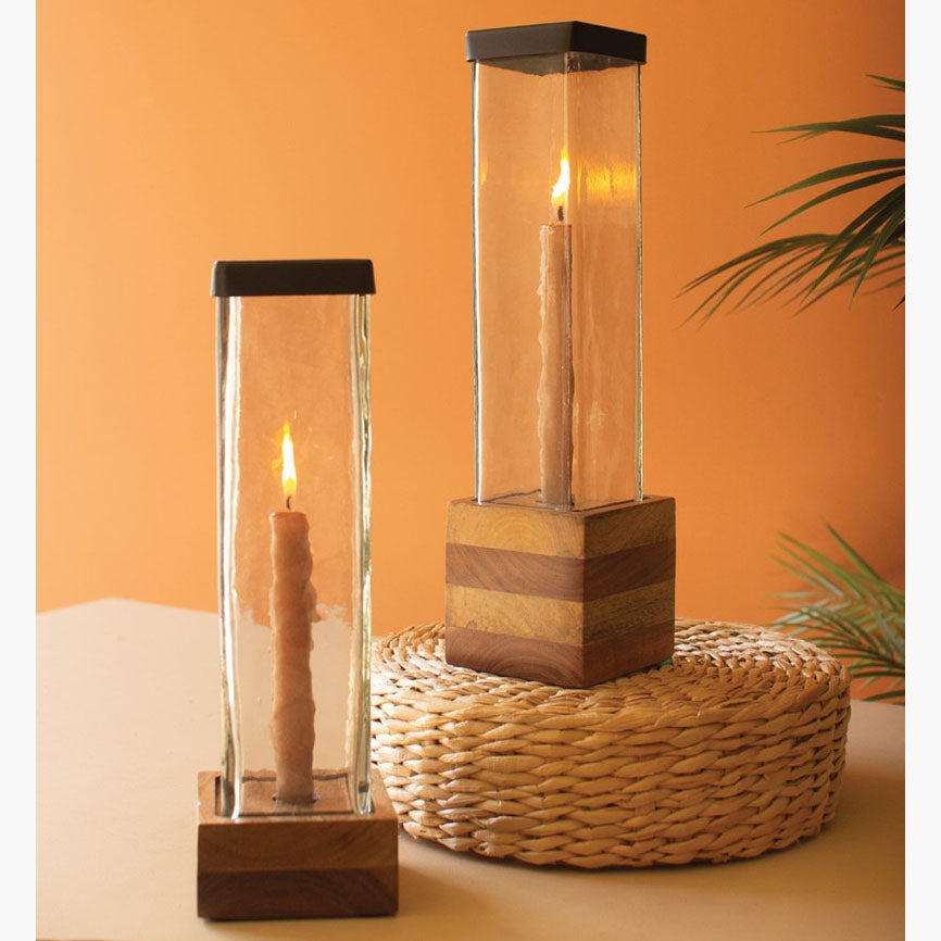 Square Taper Hurricane Set of 2
