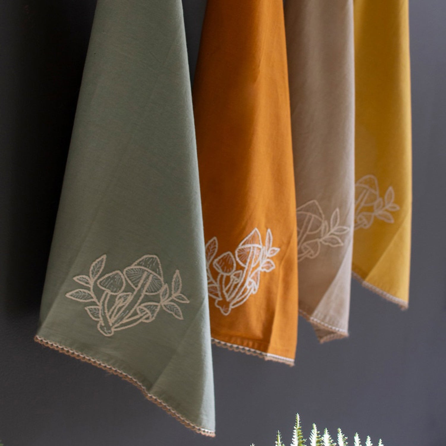 Mushroom Tea Towel Set of 4