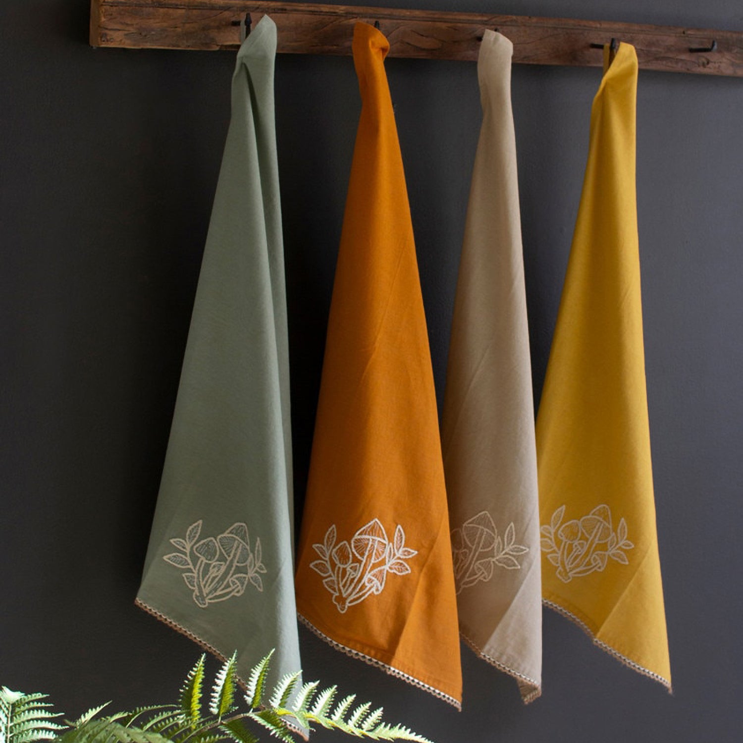 Mushroom Tea Towel Set of 4