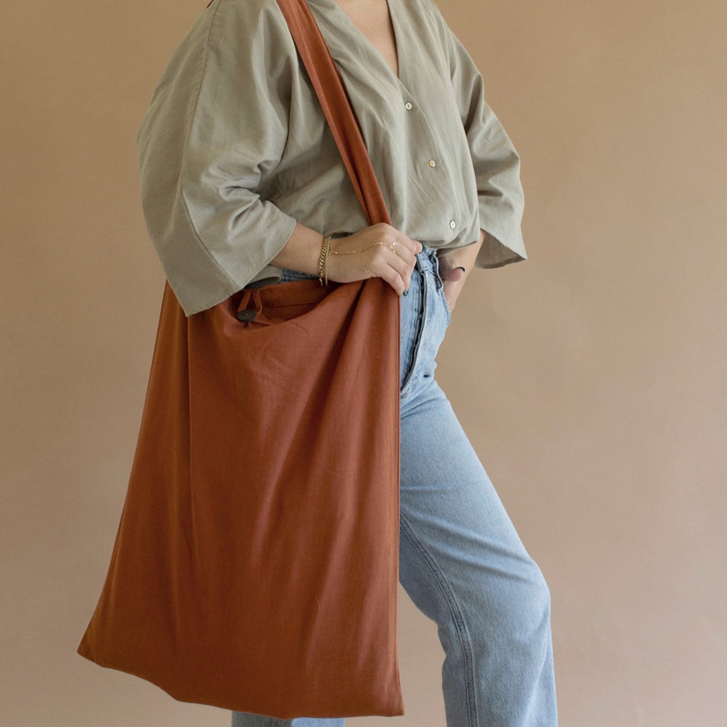 Oversized Cotton Tote Set of 4