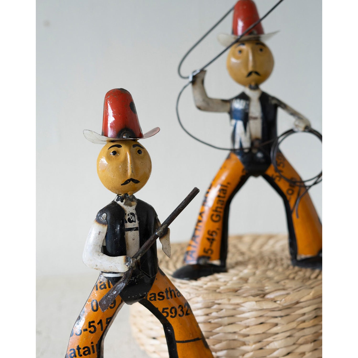 Reclaimed Metal Cowboy Set of 2