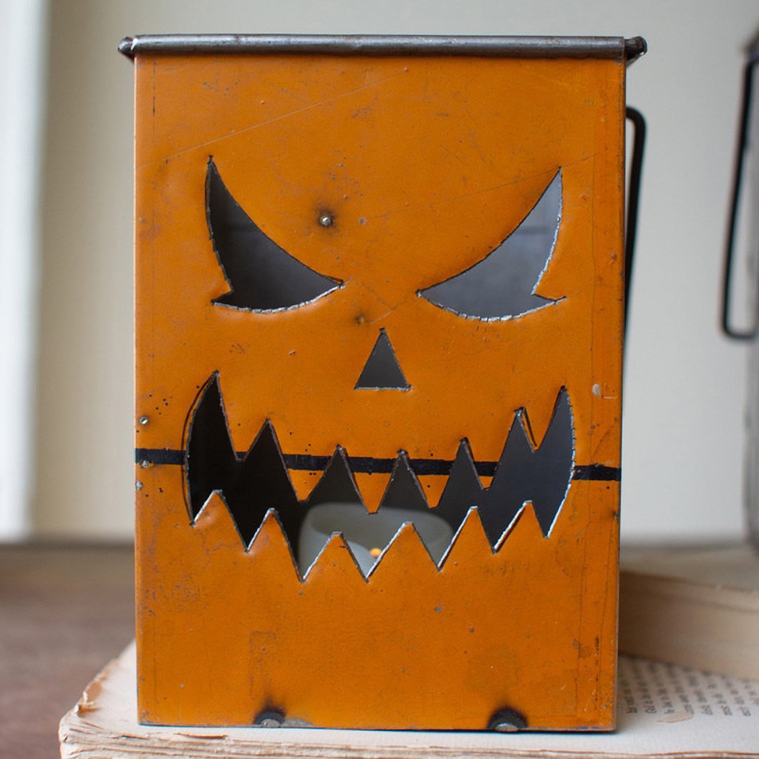 Recycled Metal Halloween Lantern Set of 3