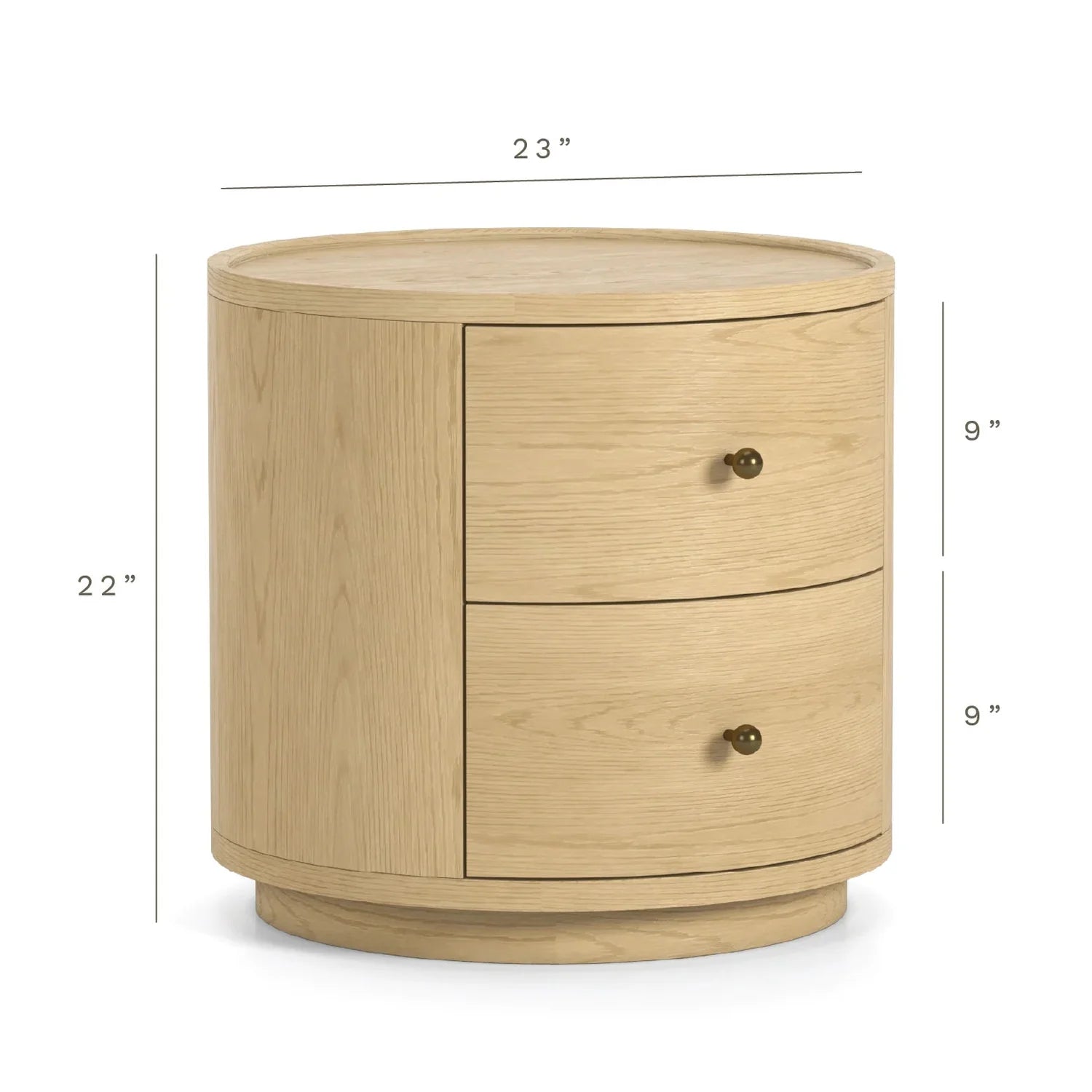 Button Atelier x Co. House Designs Newport Oak Light Oak End Table