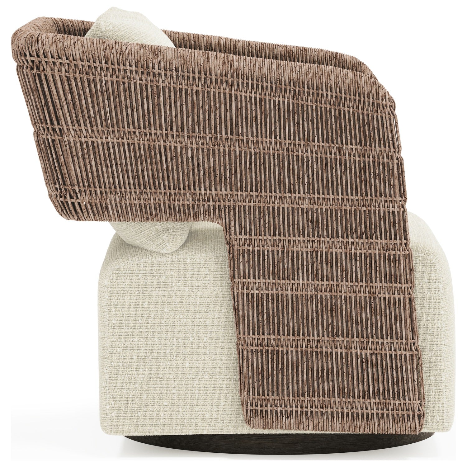Bernhardt Maldives Cream Outdoor Swivel Chair