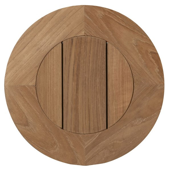 Vanguard Furniture Horizon Natural Teak Top/Aluminum Base Outdoor Spot Table