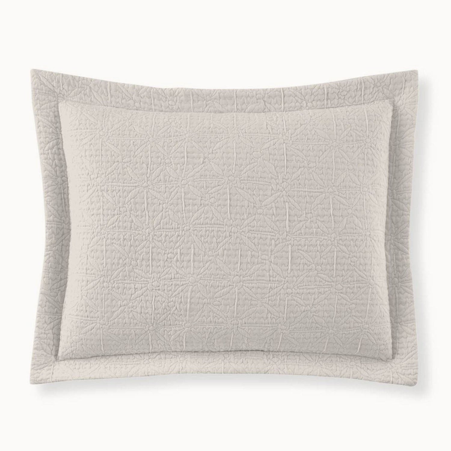Peacock Alley Olivia matelasse cotton pillow sham shown in a lighter colorway