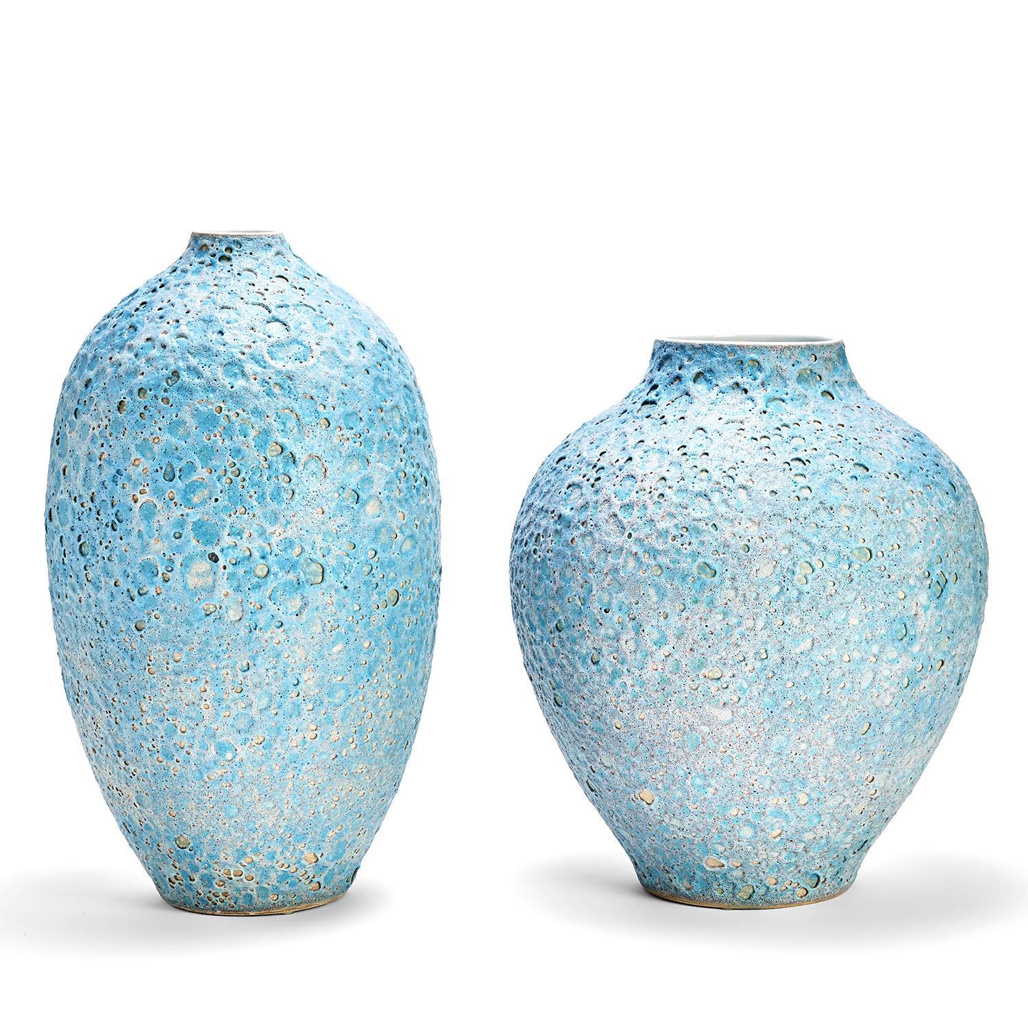 Turquoise Texture Vase Set of 2