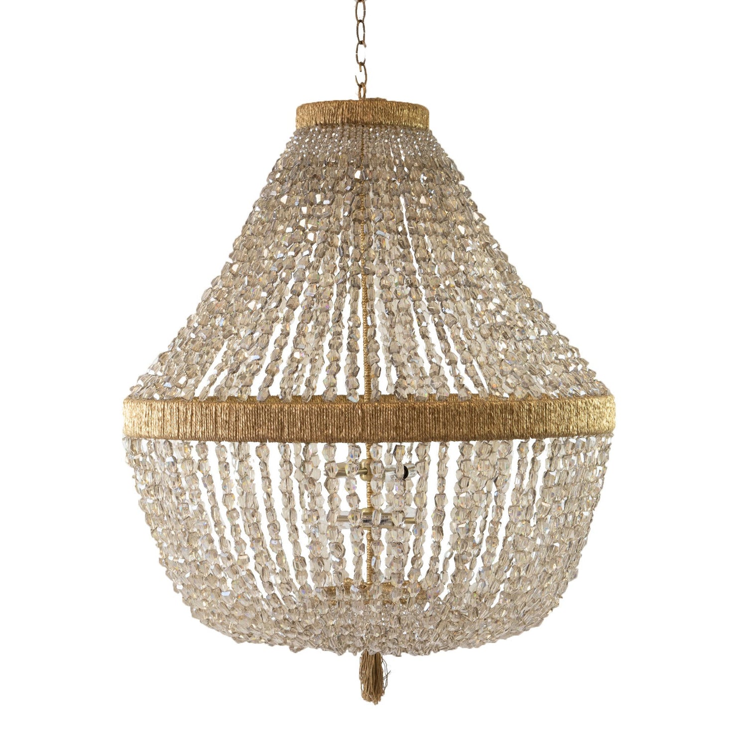 Ro Sham Beaux Orbit 24 Smoke Mirrored Crystal Chandelier