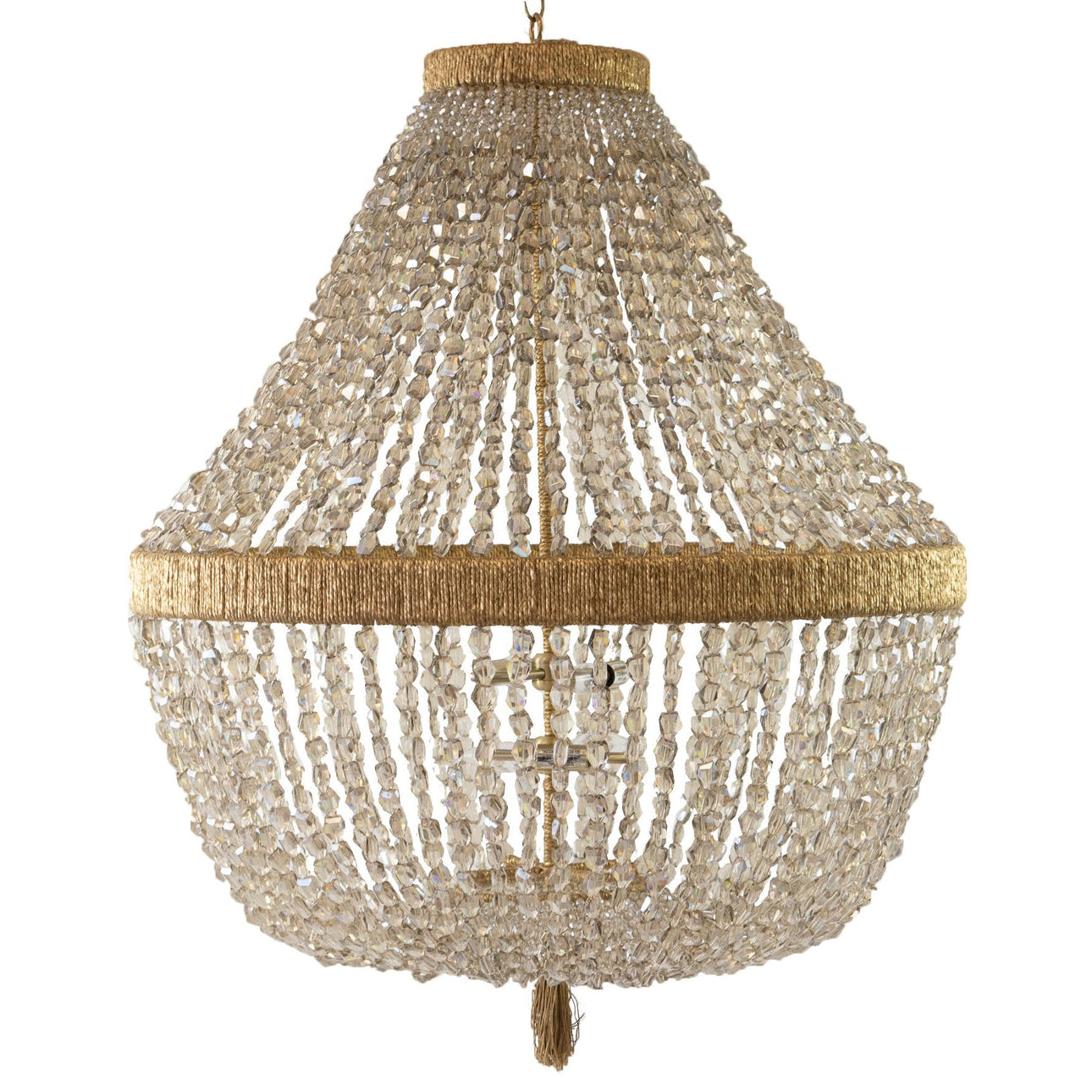 Ro Sham Beaux Orbit 24 Smoke Mirrored Crystal Chandelier