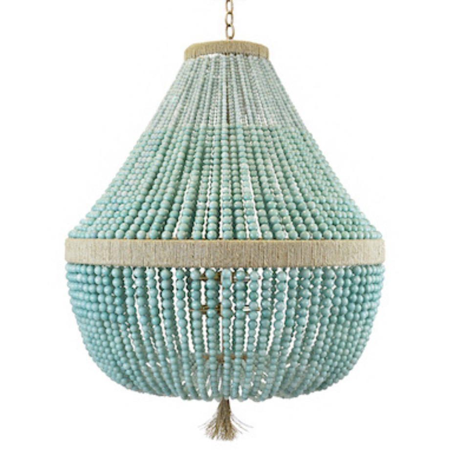 Ro Sham Beaux Orbit 24 Turquoise Jade Chandelier