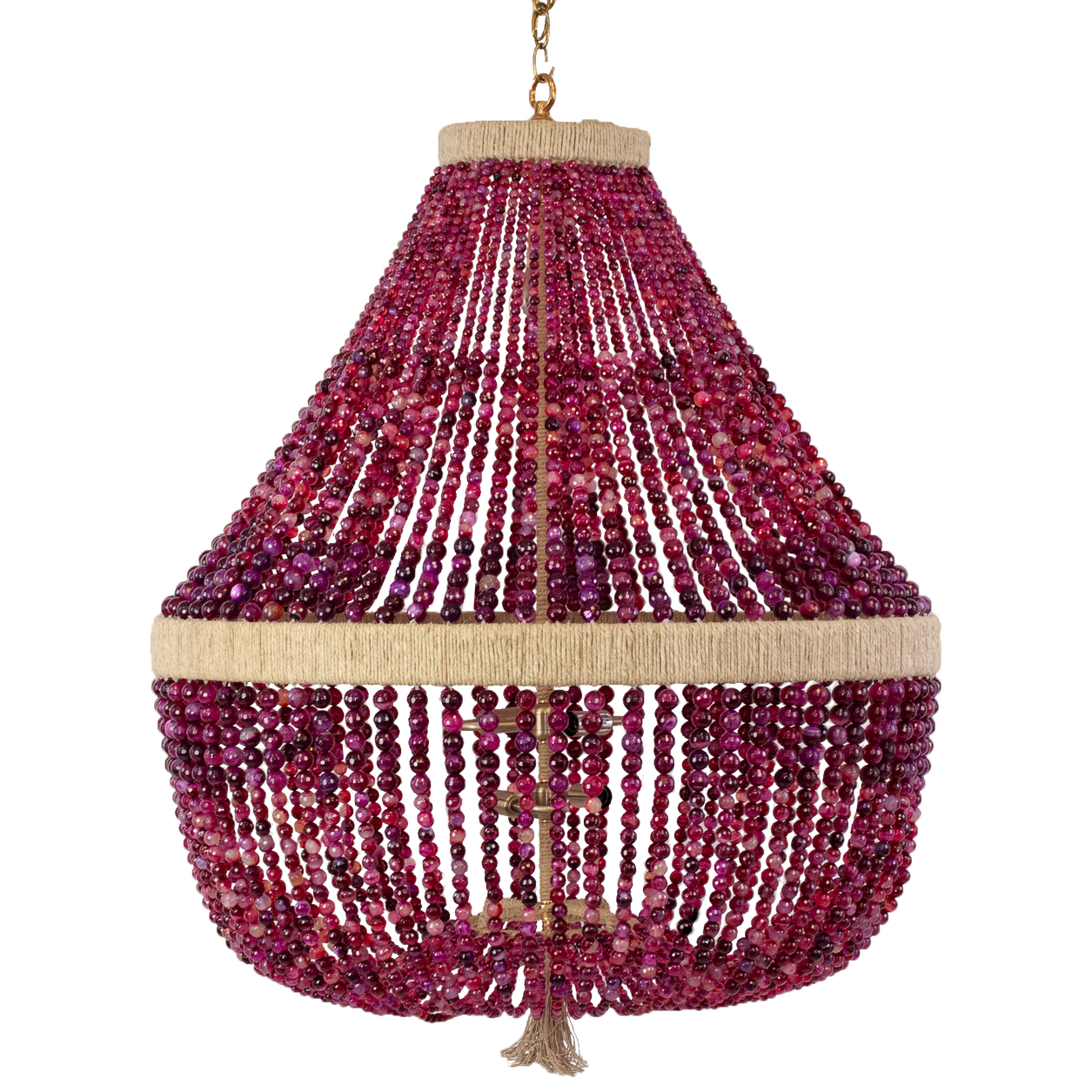 Ro Sham Beaux Orbit 24 Fuschia Agate Chandelier
