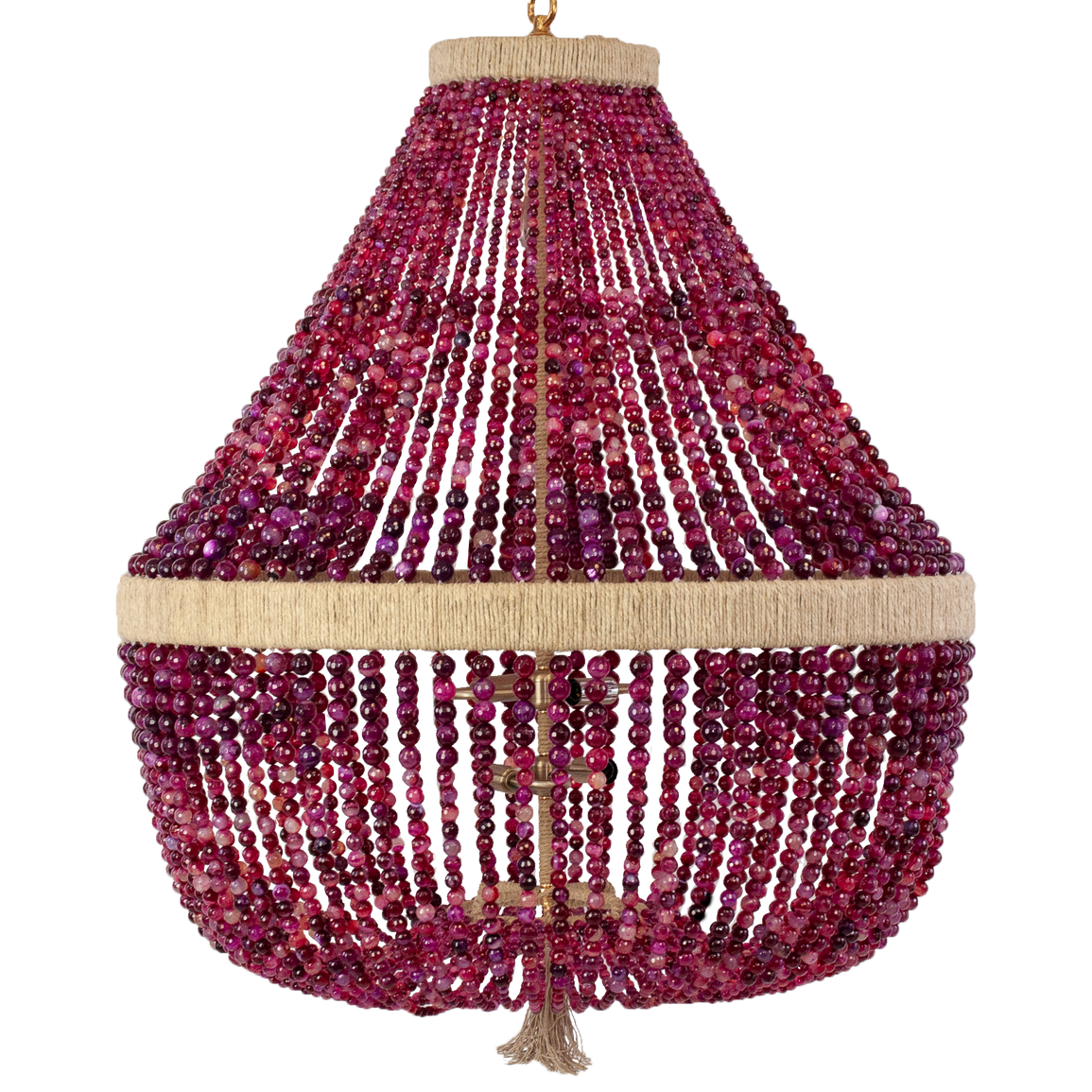 Ro Sham Beaux Orbit 24 Fuschia Agate Chandelier