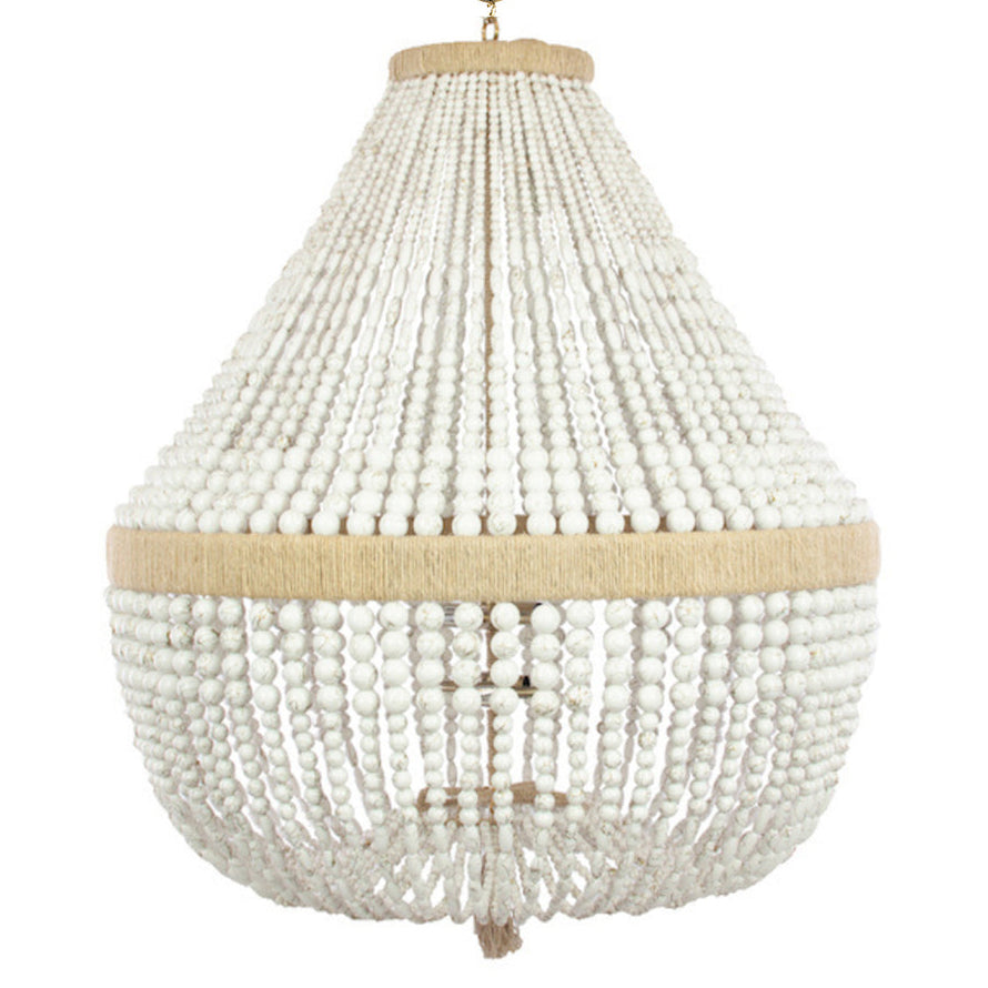 Ro Sham Beaux Orbit 30 White Swirl Chandelier