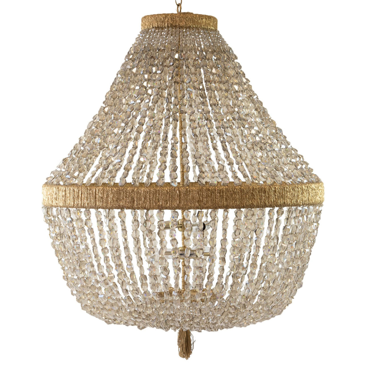 Ro Sham Beaux Orbit 30 Silver Mirrored Crystal Chandelier