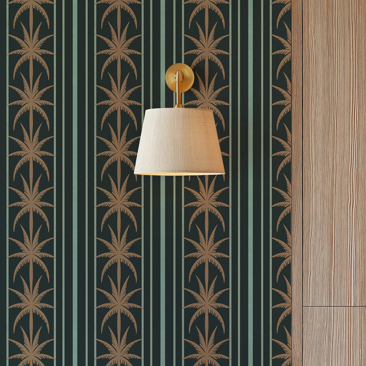 Mitchell Black Ocean Drive Stripe Wallpaper