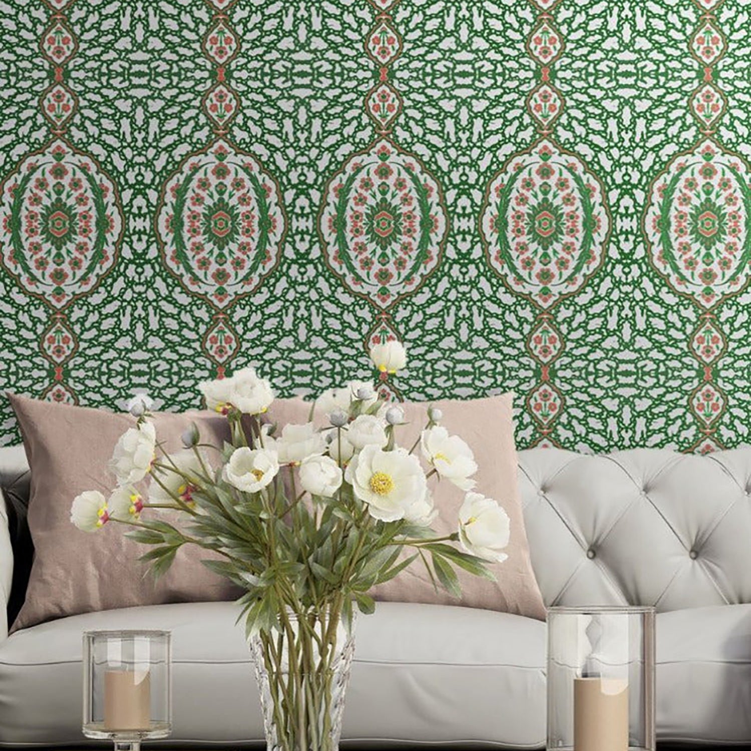 Mitchell Black Ottoman Jewel Wallpaper