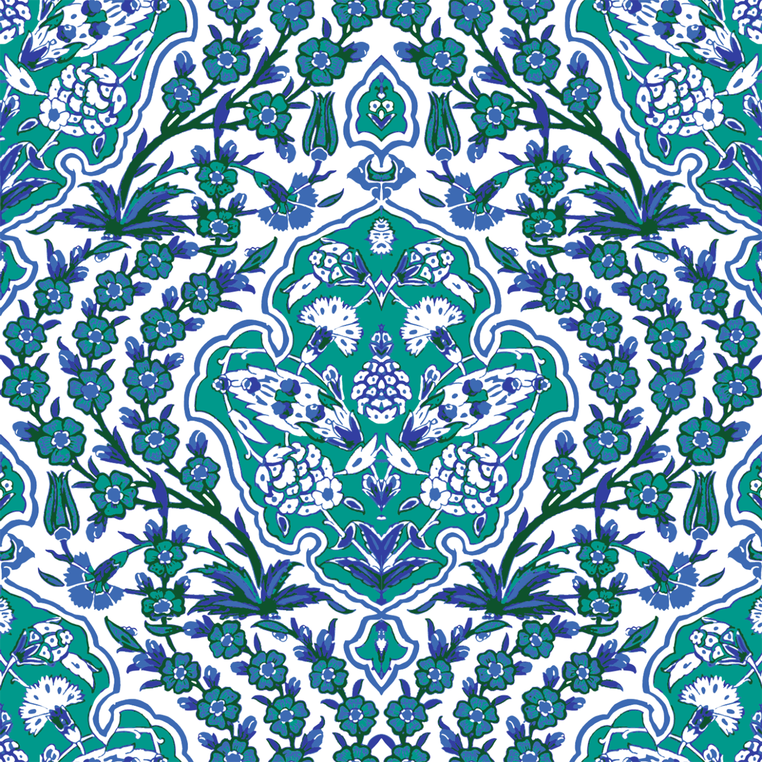 Mitchell Black Ottoman Large Wallpaper