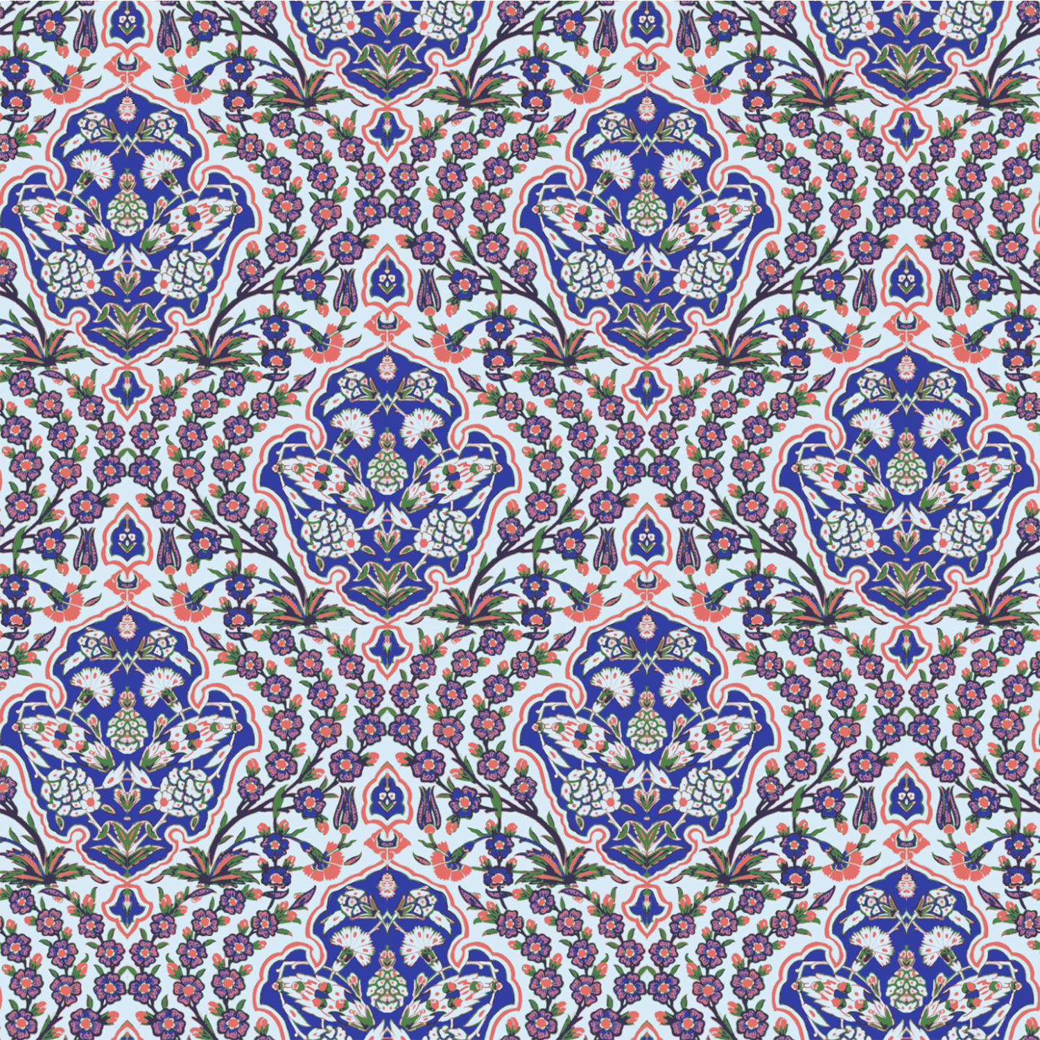 Mitchell Black Ottoman Small Wallpaper