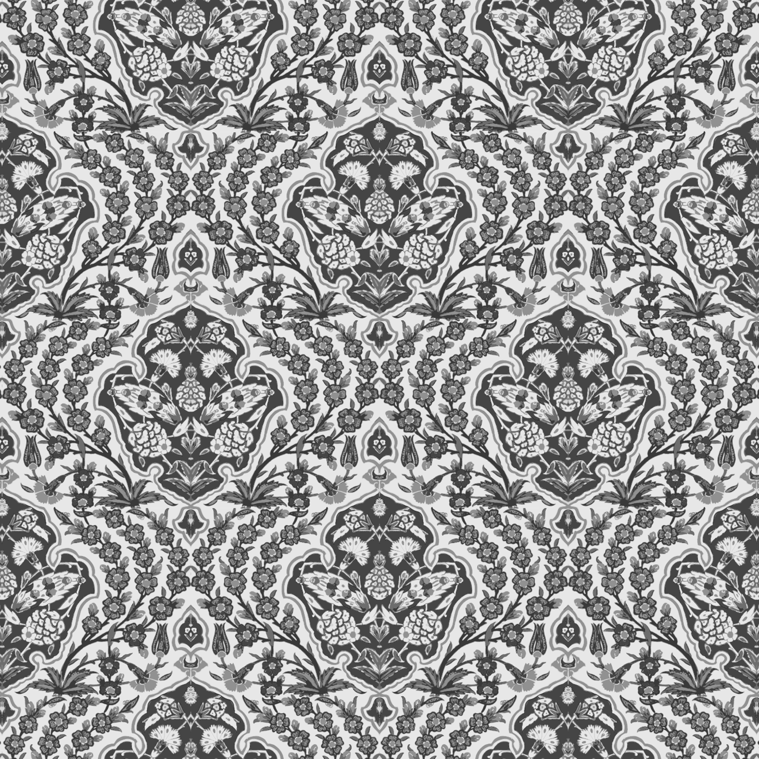 Mitchell Black Ottoman Small Wallpaper