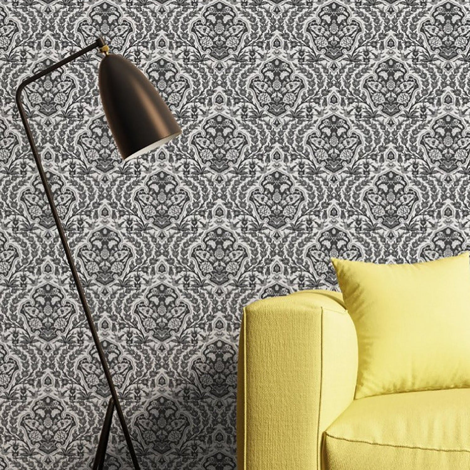 Mitchell Black Ottoman Small Wallpaper