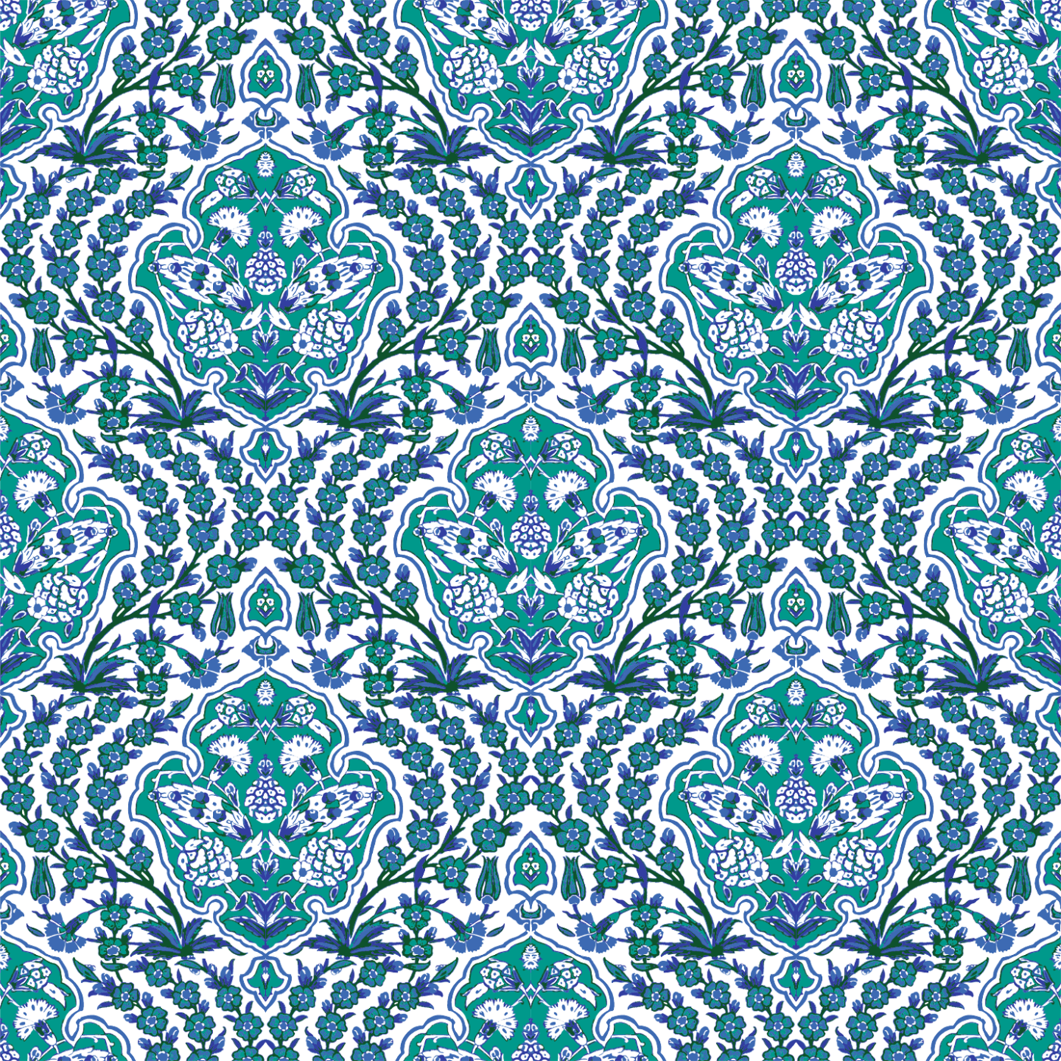 Mitchell Black Ottoman Small Wallpaper