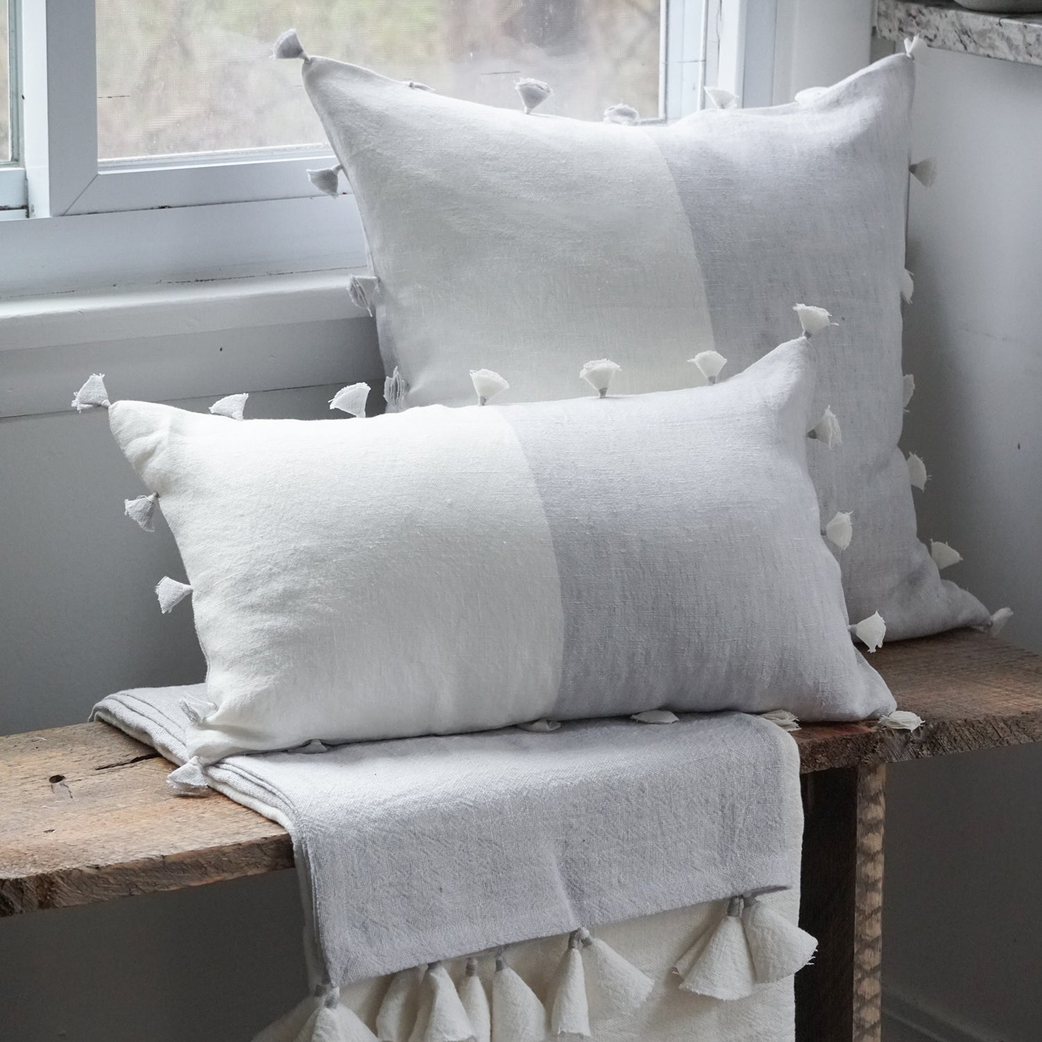 Anaya So Soft Tassels Linen Pillow