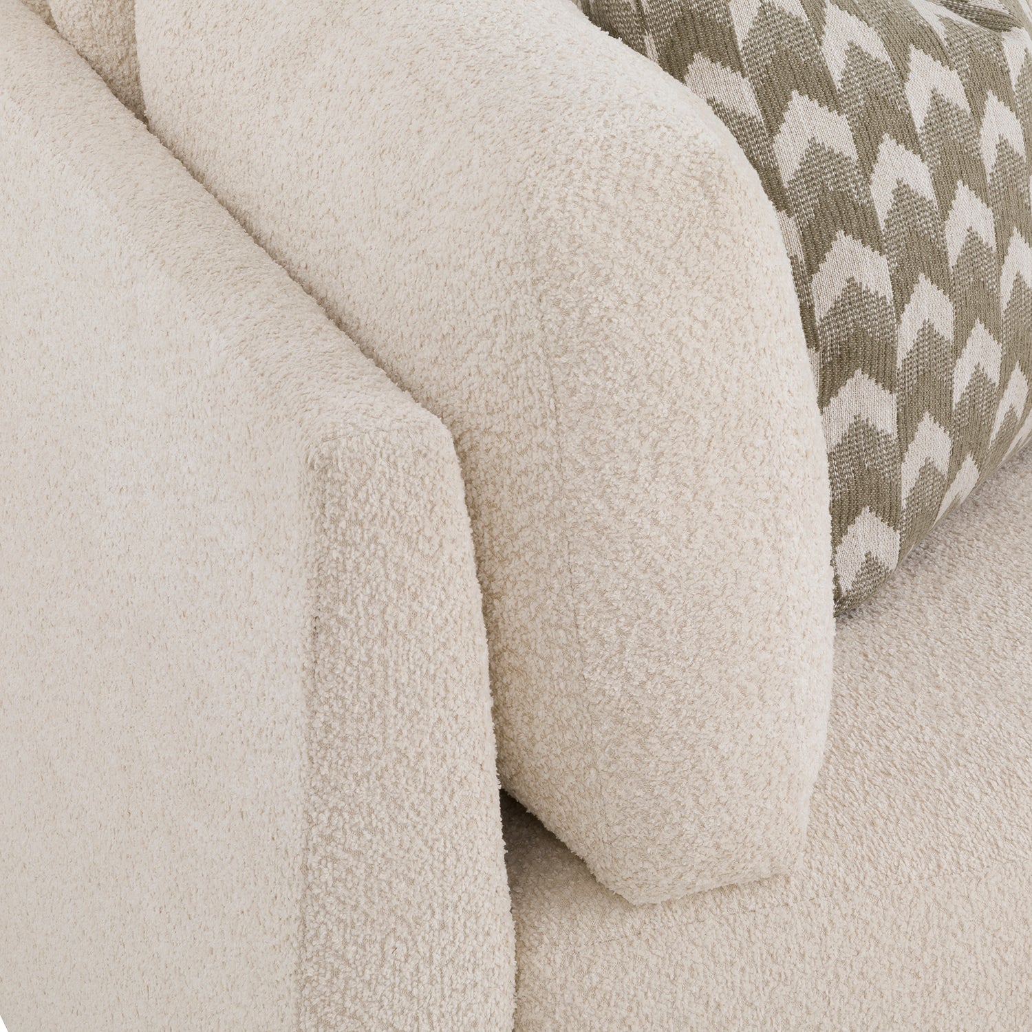 Sebastian Linen 99in Grande Sofa with pillows full product view