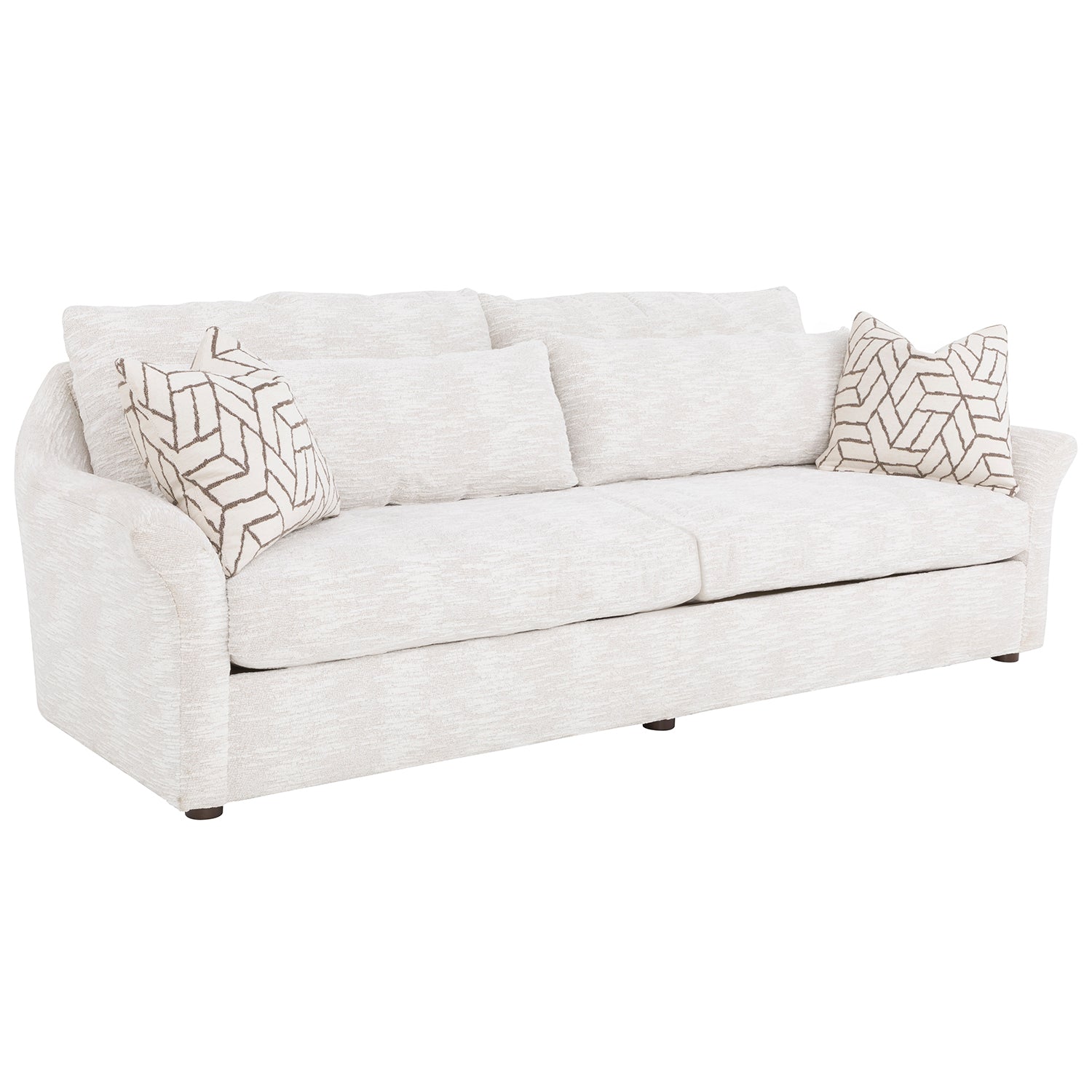 Stetson Snow 102in Grande Sofa with pillows in Traditional