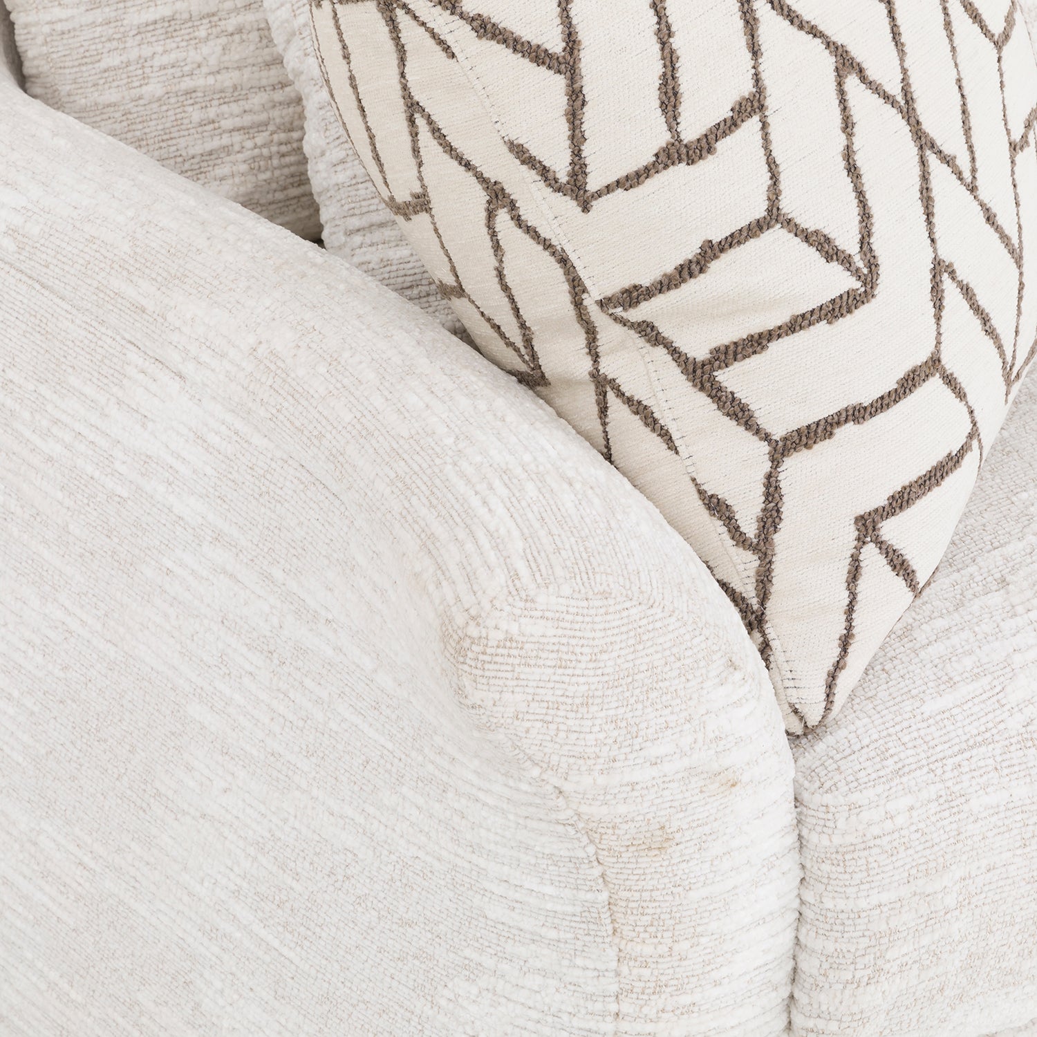 Stetson Snow 102in Grande Sofa with pillows full product view