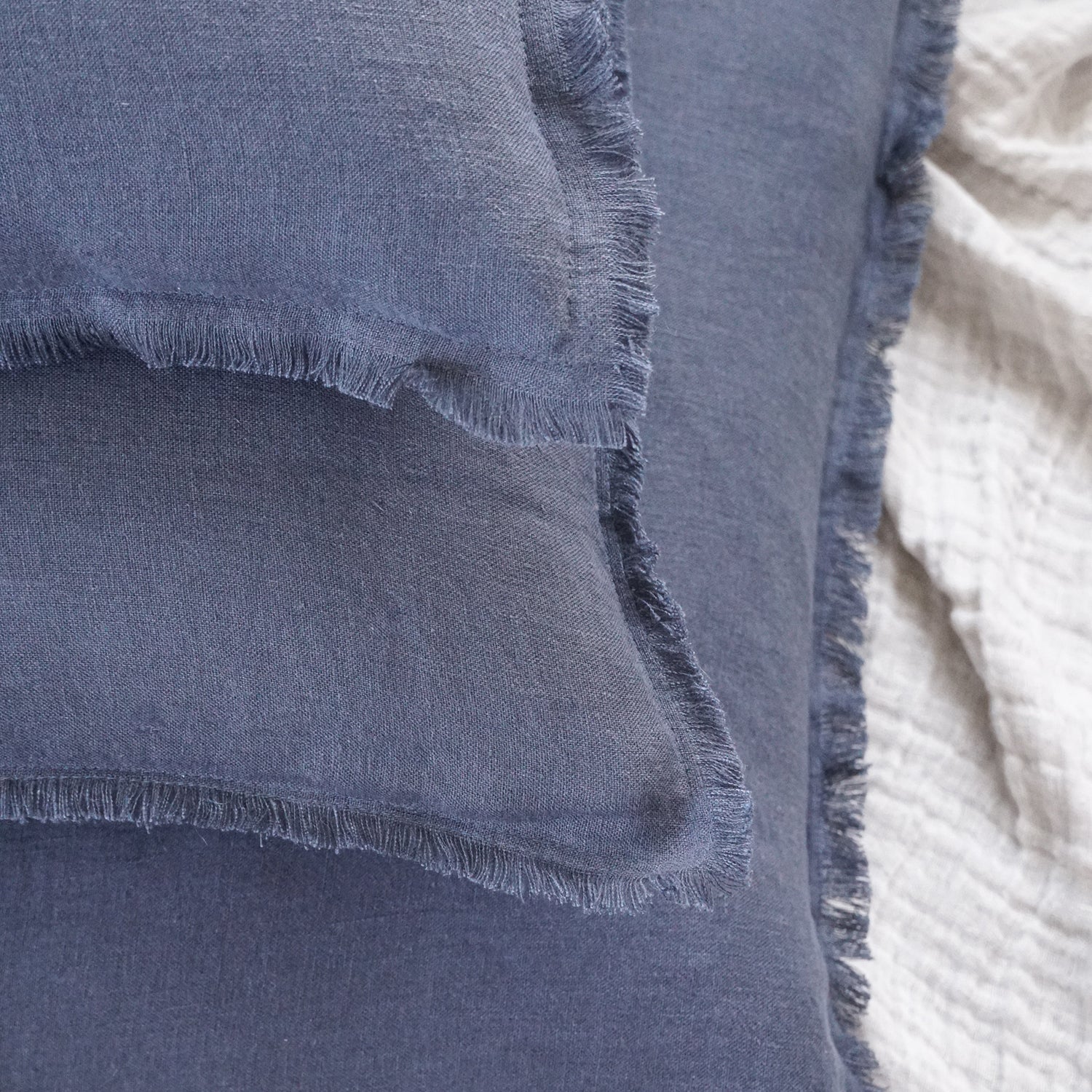 Anaya So Soft Navy Blue Linen Pillow