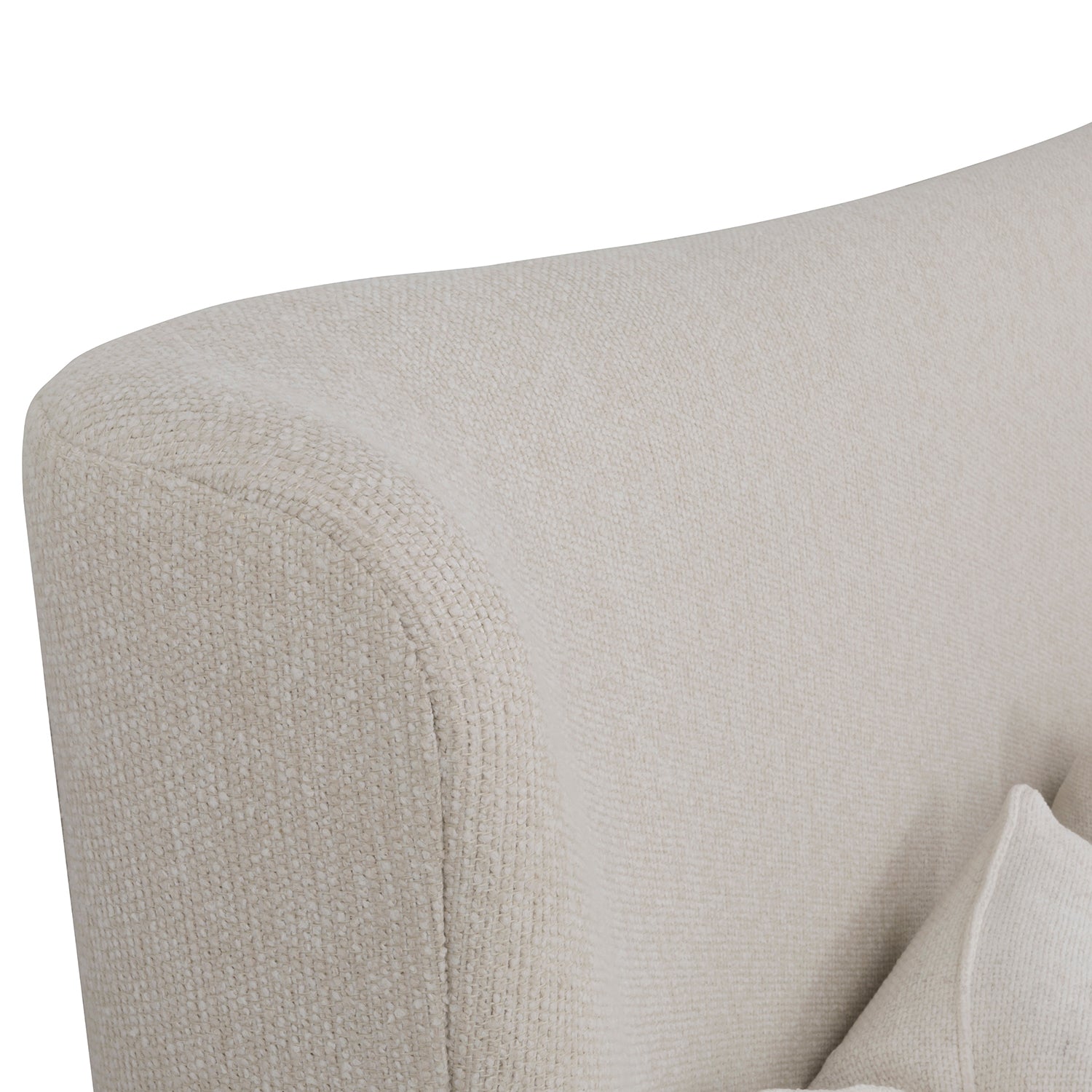 Inez Almond Buff Bed material close-up