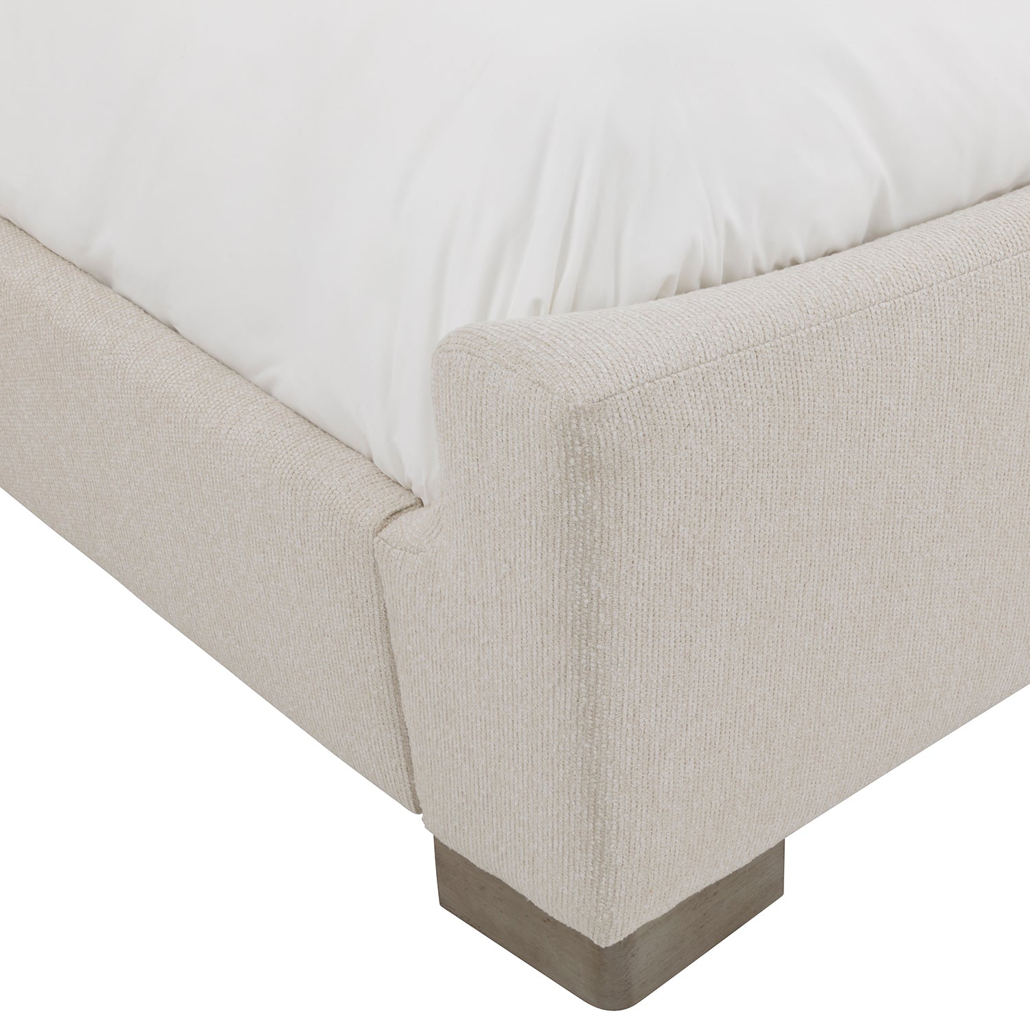 Inez Almond Buff Bed styling detail