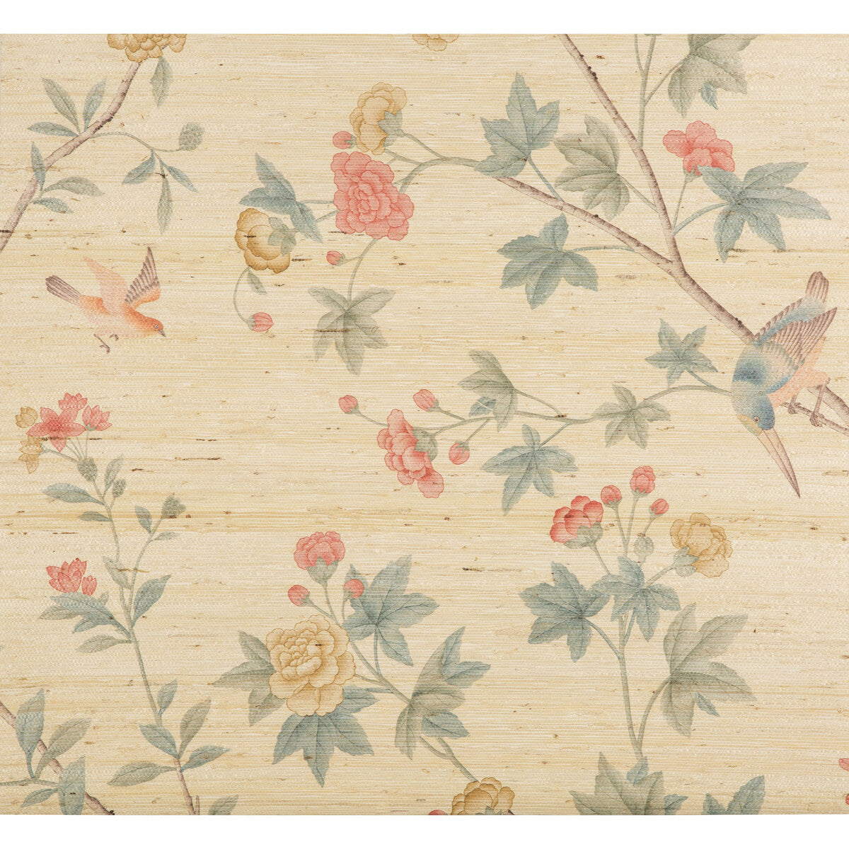 Aerin x Lee Jofa Modern District Paper Apricot Wallpaper