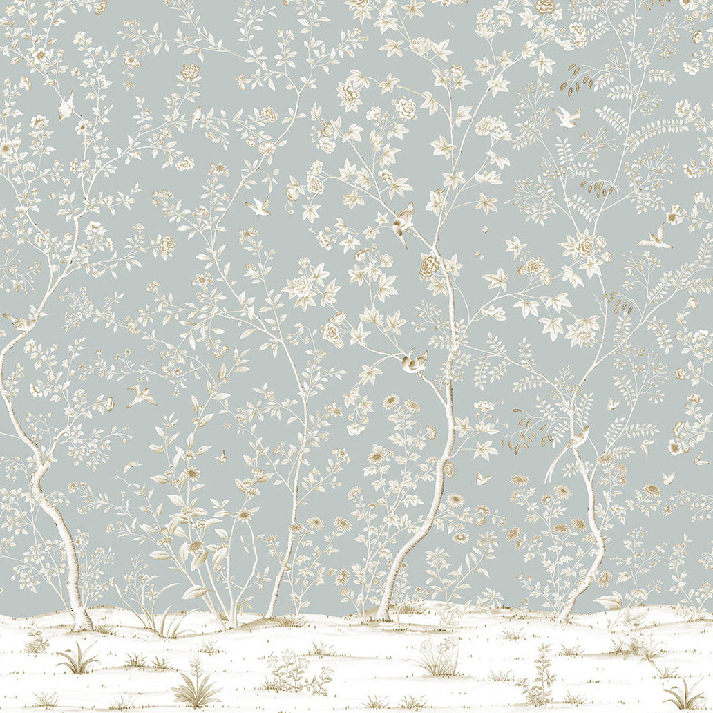 Aerin x Lee Jofa Modern District Paper Apricot Wallpaper