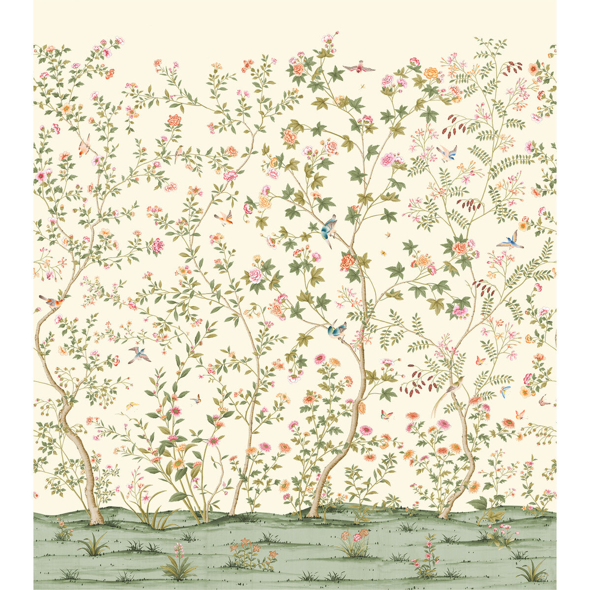 Aerin x Lee Jofa Modern District Paper Apricot Wallpaper