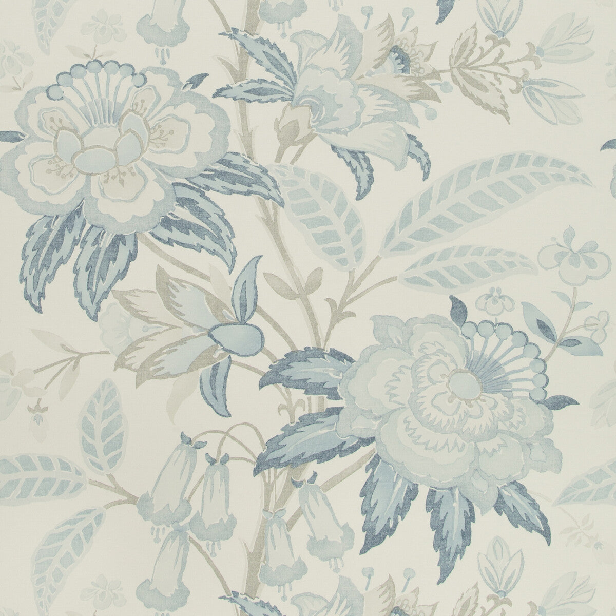 Lee Jofa Garden Walk Davenport Paper Frost Blue Wallpaper