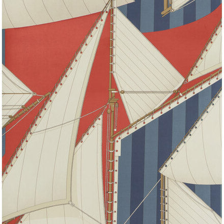 Suzanne Kasler Interiors x Lee Jofa St Tropez Wp Red/Blue Wallpaper